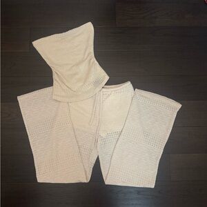 Streetwear Society Cream Cowl Neck Sweater Set